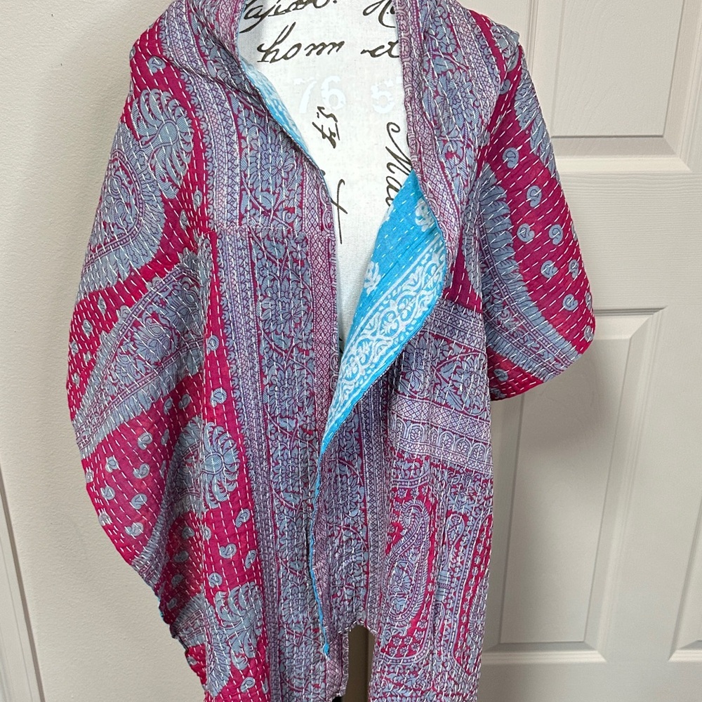 Reversible Beautiful Kantha Scarf - Picture 2 of 3